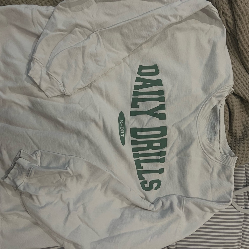 Daily Drills White Logo CREWNECK
